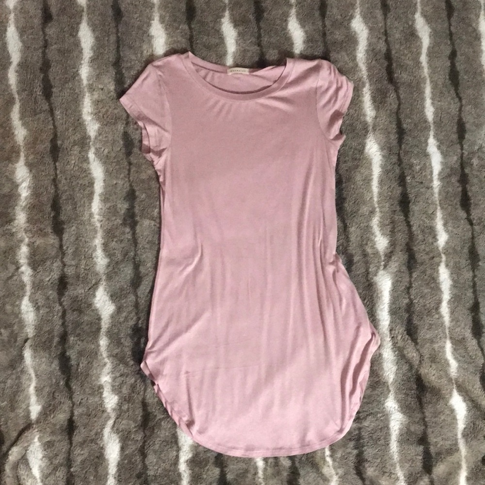 Pink Tshirt. 96% rayon & 4 % spandex.